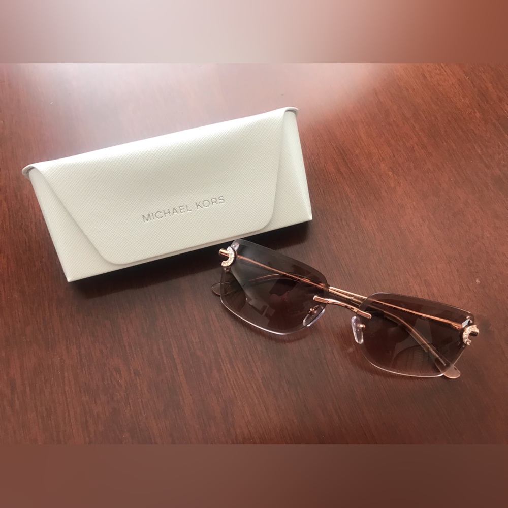 Michael Kors Rose Gold Sunglasses and Case